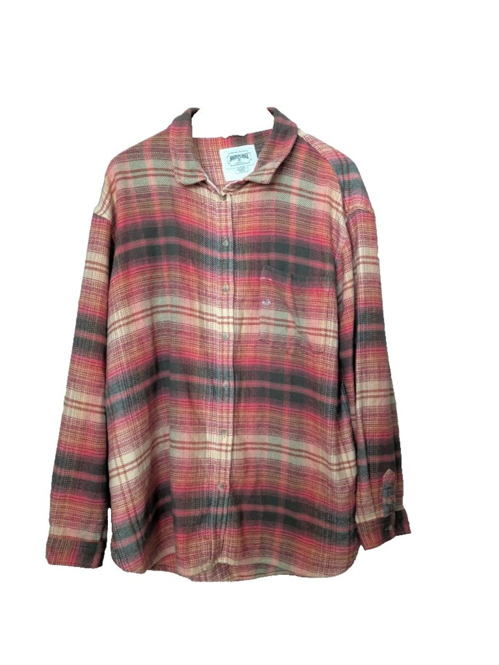 American Eagle Multi-Color Plaid Flannel Shirt Size Women's XL Cozy NWOT-lpb29